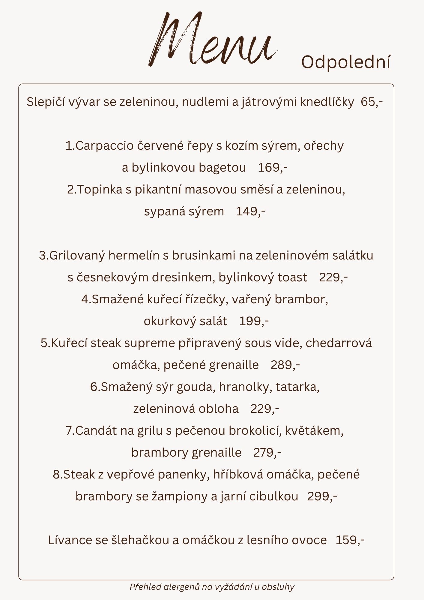 Odpoledni menu (2)